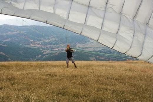 Start auf einer Bergwiese in Andalusien